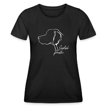 DEUTSCH POINTER Profil Chiens Chien Wilsigns - T-shirt sport Femme - noir - Devant - AI Model Female 172 light (172cm)
