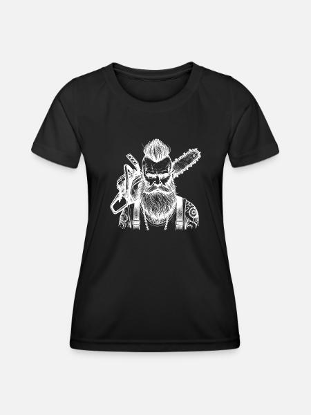 Bûcheron - T-shirt sport Femme - noir