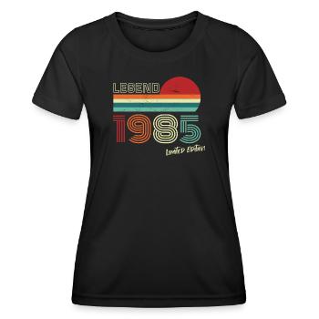 Legend 1985 Birthday Shirt Gift Anniversary - Women's Functional T-Shirt - black - Front - AI Model Female 172 light (172cm)
