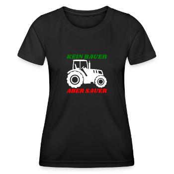 Kein Bauer aber Sauer - Frauen Funktions-T-Shirt - Schwarz - Vorne - AI Model Female 172 light (172cm)
