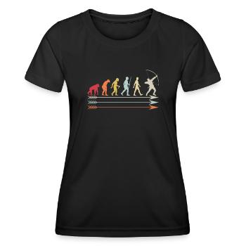 Development of man archery - Women's Functional T-Shirt - black - Front - AI Model Female 172 light (172cm)