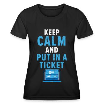 Support technique Résout vos problèmes personnels au quotidien - T-shirt sport Femme - noir - Devant - AI Model Female 172 light (172cm)