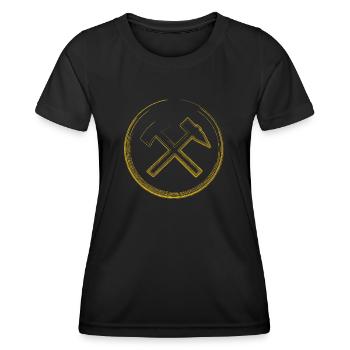 Ruhrpott Schlägel und Eisen Ruhrgebiet - Frauen Funktions-T-Shirt - Schwarz - Vorne - AI Model Female 172 light (172cm)