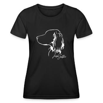 IRISH SETTER Profil Chiens Chien Wilsigns - T-shirt sport Femme - noir - Devant - AI Model Female 172 light (172cm)