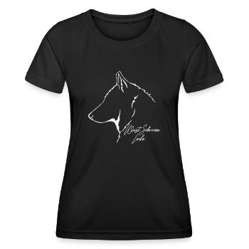 SIBÉRIE OCCIDENTALE LAIKA Profil Chiens Chiens Wilsigns - T-shirt sport Femme - noir - Devant - AI Model Female 172 light (172cm)