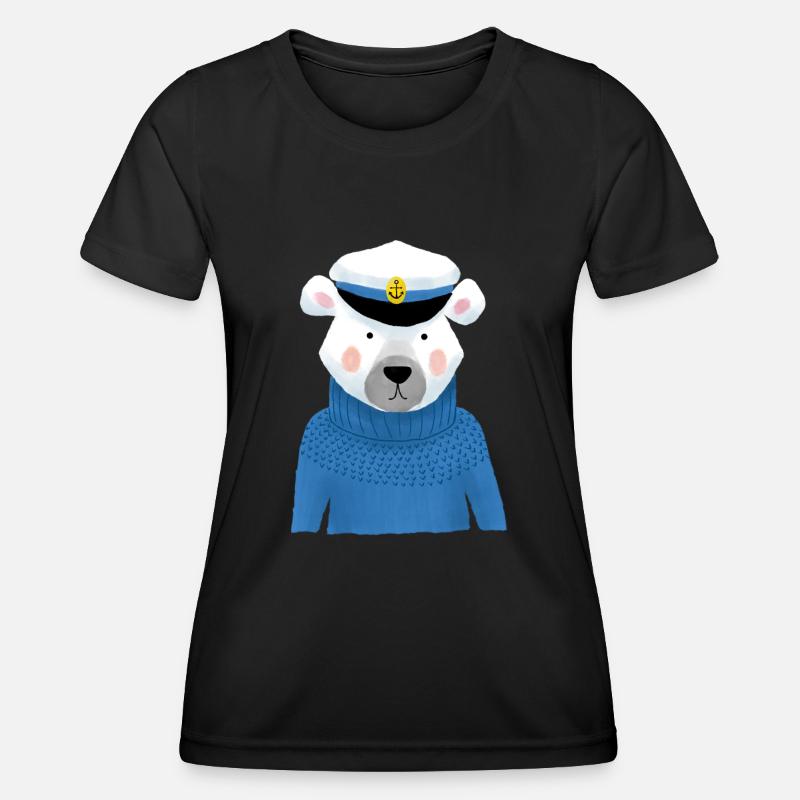 fur seal - Women's Functional T-Shirt - black