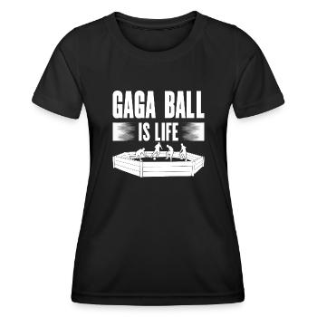 Gaga Ball Dodgeball Joueur de Gagaball Gaga Ball - T-shirt sport Femme - noir - Devant - AI Model Female 172 light (172cm)