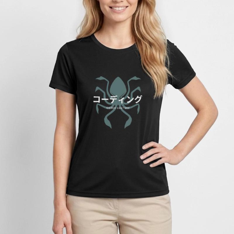 LUZILLION CODER COUTURE, CODE AND BUGS Women's Functional T-Shirt