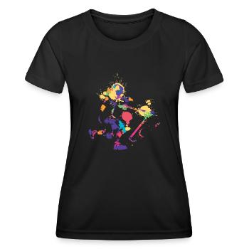 Musique Boîte De Placement Fête Fête Accessoires Tenue - T-shirt sport Femme - noir - Devant - AI Model Female 172 light (172cm)