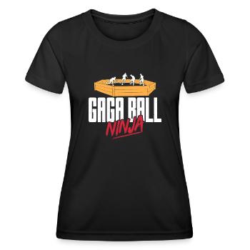 Gaga Ball Dodgeball Joueur de Gagaball Gaga Ball - T-shirt sport Femme - noir - Devant - AI Model Female 172 light (172cm)
