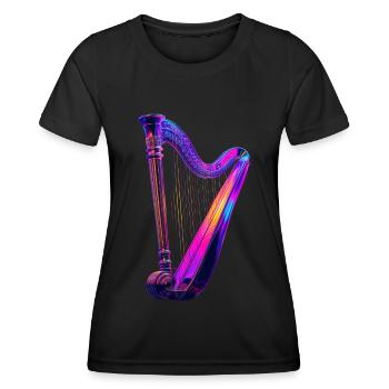 Harpe - T-shirt sport Femme - noir - Devant - AI Model Female 172 light (172cm)