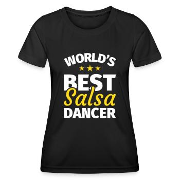 Salsa - Frauen Funktions-T-Shirt - Schwarz - Vorne - AI Model Female 172 light (172cm)