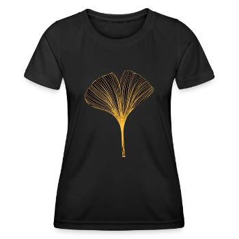 Ginkgo - Frauen Funktions-T-Shirt - Schwarz - Vorne - AI Model Female 172 light (172cm)
