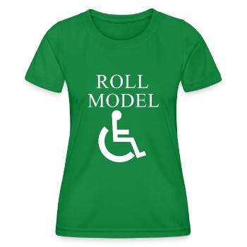 modèle de rouleau - T-shirt sport Femme - vert - Devant - AI Model Female 172 dark (172cm)