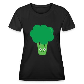 Brocoli - T-shirt sport Femme - noir - Devant - AI Model Female 172 light (172cm)