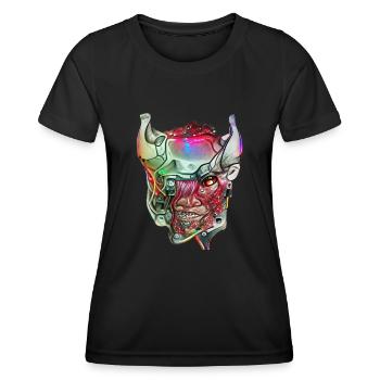 Cyborg Demon - Women's Functional T-Shirt - black - Front - AI Model Female 172 light (172cm)