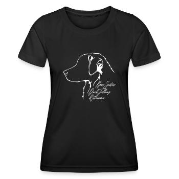 NOVA SCOTIA DUCK TOLLING RETRIEVER Profil Wilsigns - T-shirt sport Femme - noir - Devant - AI Model Female 172 light (172cm)