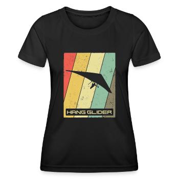 Hanggleiter Drachenflieger Deltasegler - Frauen Funktions-T-Shirt - Schwarz - Vorne - AI Model Female 172 light (172cm)