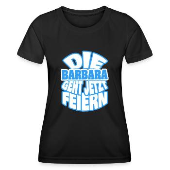 barbara - Frauen Funktions-T-Shirt - Schwarz - Vorne - AI Model Female 172 light (172cm)