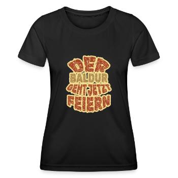 Geschenk für Baldur - Frauen Funktions-T-Shirt - Schwarz - Vorne - AI Model Female 172 light (172cm)
