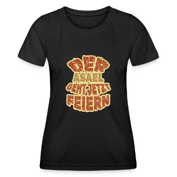 Geschenk für Asael - Frauen Funktions-T-Shirt - Schwarz - Vorne - AI Model Female 172 light (172cm)