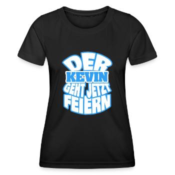Geschenk für Kevin - Frauen Funktions-T-Shirt - Schwarz - Vorne - AI Model Female 172 light (172cm)