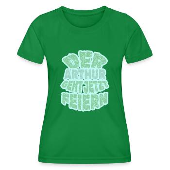 Vorname Arthur - Frauen Funktions-T-Shirt - Kelly Green - Vorne - AI Model Female 172 dark (172cm)