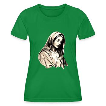 Sainte Marie Marie Vierge Marianne Vierge Marie Sainte - T-shirt sport Femme - vert - Devant - AI Model Female 172 dark (172cm)