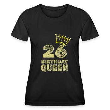 Age 26 - Women's Functional T-Shirt - black - Front - AI Model Female 172 light (172cm)