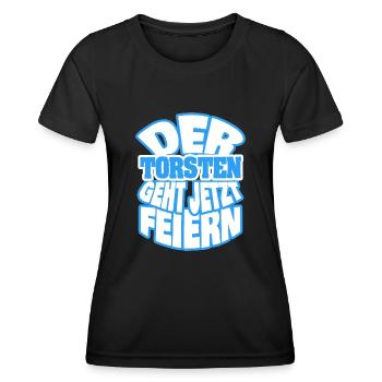 Vorname Torsten - Frauen Funktions-T-Shirt - Schwarz - Vorne - AI Model Female 172 light (172cm)