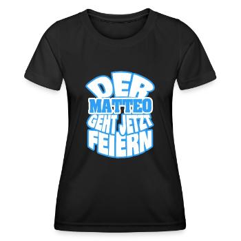 Party matteo - Frauen Funktions-T-Shirt - Schwarz - Vorne - AI Model Female 172 light (172cm)