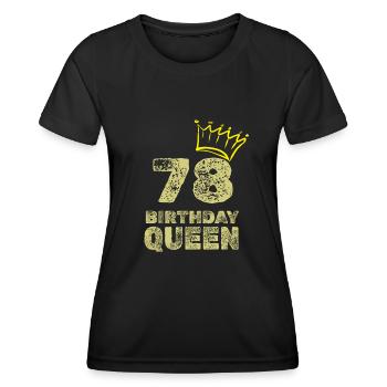 Birthday 78 - Women's Functional T-Shirt - black - Front - AI Model Female 172 light (172cm)