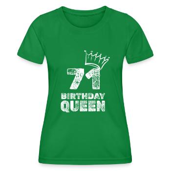 Geburtstag 71 - Frauen Funktions-T-Shirt - Kelly Green - Vorne - AI Model Female 172 dark (172cm)