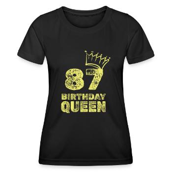 87 - T-shirt sport Femme - noir - Devant - AI Model Female 172 light (172cm)