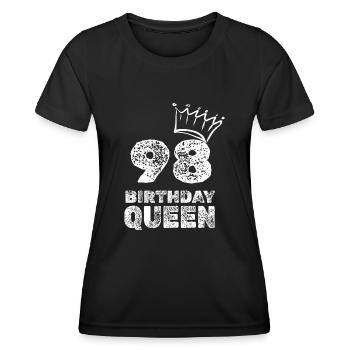 Geburtstag 98 - Frauen Funktions-T-Shirt - Schwarz - Vorne - AI Model Female 172 light (172cm)