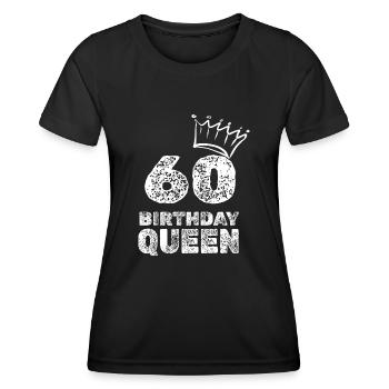 Age 60 - Women's Functional T-Shirt - black - Front - AI Model Female 172 light (172cm)