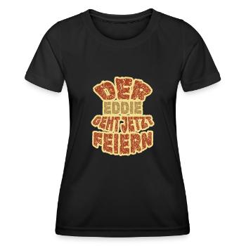 Geschenk für Eddie - Frauen Funktions-T-Shirt - Schwarz - Vorne - AI Model Female 172 light (172cm)