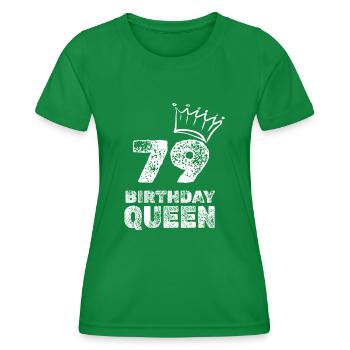 Geburtstag 79 - Frauen Funktions-T-Shirt - Kelly Green - Vorne - AI Model Female 172 dark (172cm)