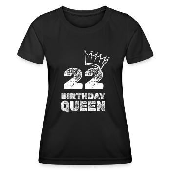 Geburtstag 22 - Frauen Funktions-T-Shirt - Schwarz - Vorne - AI Model Female 172 light (172cm)