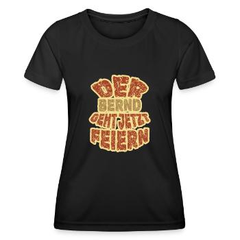Bernd dans le rôle de Bernd - T-shirt sport Femme - noir - Devant - AI Model Female 172 light (172cm)