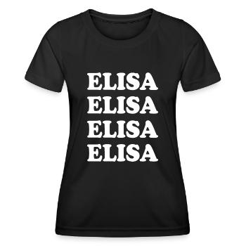 Elisa - Frauen Funktions-T-Shirt - Schwarz - Vorne - AI Model Female 172 light (172cm)