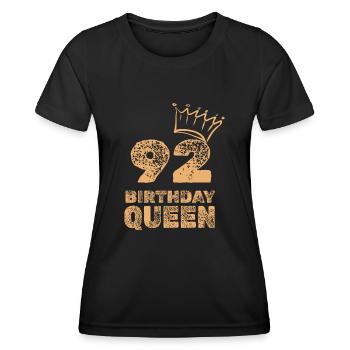 Birthday 92 - Women's Functional T-Shirt - black - Front - AI Model Female 172 light (172cm)