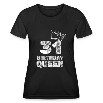 31 - T-shirt sport Femme - noir - Devant - AI Model Female 172 light (172cm)