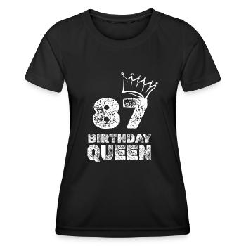 87 - T-shirt sport Femme - noir - Devant - AI Model Female 172 light (172cm)