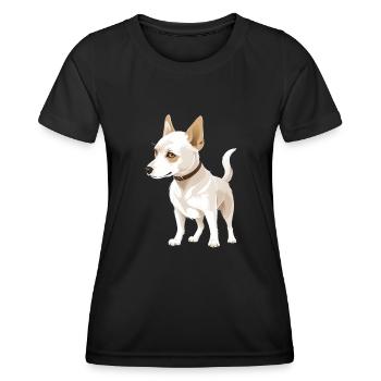 Chien mignon - T-shirt sport Femme - noir - Devant - AI Model Female 172 light (172cm)