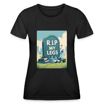 R.I.P MY legs gym - T-shirt sport Femme - noir - Devant - AI Model Female 172 light (172cm)