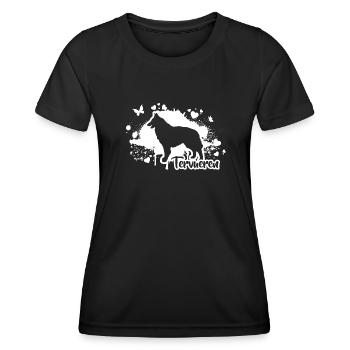TERVUEREN Dogs Dog Dog Sports Wilsigns - Women's Functional T-Shirt - black - Front - AI Model Female 172 light (172cm)