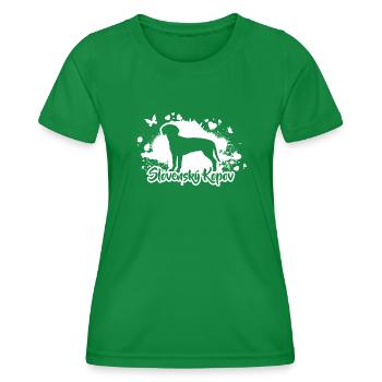 SLOVENSKY KOPOV Hunde Hund Jagdhunde Wilsigns - Frauen Funktions-T-Shirt - Kelly Green - Vorne - AI Model Female 172 dark (172cm)
