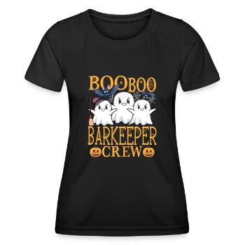 Barman uu Drôle Barman - T-shirt sport Femme - noir - Devant - AI Model Female 172 light (172cm)