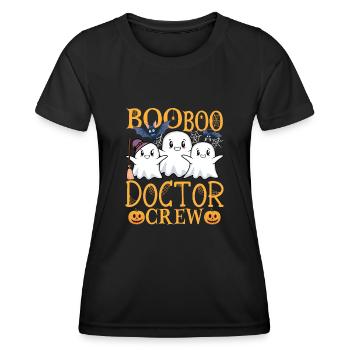 Doktor uu Lustig Doktor - Frauen Funktions-T-Shirt - Schwarz - Vorne - AI Model Female 172 light (172cm)